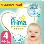 Prima Bebek Bezi Premium Care 4 Beden 126 Adet Aylık Fırsat Paketi